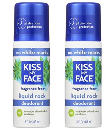 Kiss My Face Paraben Free Liquid Rock Roll-On Deodorant, Fragrance Free, 3 Fl Oz (Pack of 2)