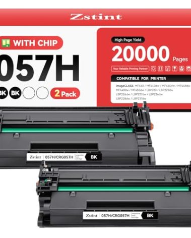 057H 057 Toner Cartridge Black 2-Pack with chip High Yield Replacement for Canon 057 CRG-057 057H Compatible for Canon ImageCLASS MF445dw MF448dw LBP226dw LBP227dw LBP228dw MF449dw MF445 Laser Printer