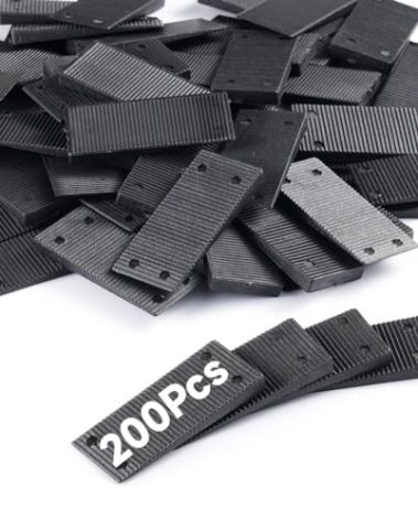 Plastic Shims for Leveling, 200 Pcs Furniture Leveling Wedges, Anti-Skid Serrated Wedge Levelers for Tables, Cabinets, Beds, Refrigerators, Heavy-Duty Plastic Furniture Leveling Shims