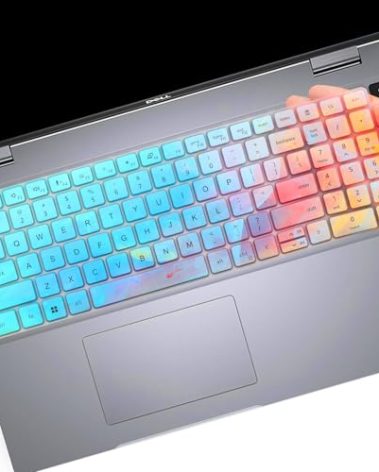 Keyboard Cover for Dell Latitude 3550 5550 5540 5520 5521 3540 5531 5530 15.6" Laptop, Dell Precision 3591 3590 3581 3580 3571 3570 3560 3561 15.6" Laptop US Keyboard Protective Skin -Colorful