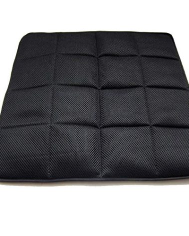DGQ Natural Bamboo Charcoal Non-Slip Seat Cushion 17.7" 17.7"- Home Office Car Chair Cover Pad Mat (Pack of 1，Black)