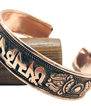 100% Pure Copper Tibetan Healing Bracelet. Unisex, Hand Made High Gauge Copper (Mantra)
