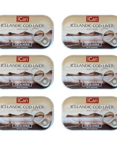 ICan Icelandic Cod Liver in Own Oil Flavor:Natural Size:Pack of 6