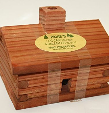 Paine's Medium Log Cabin Incense Burner Comes with 10 Balsam fir logs