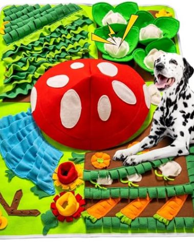 Mewoo Snuffle Mat for Large Breed Dogs, 40''x27.5'' Sniff Mat with Squeaky, Interactive Dog Toys for Boredom Relief