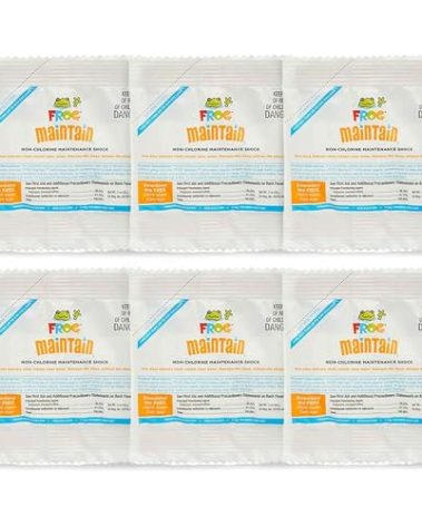 FROG Maintain for Hot Tubs - Non-Chlorine Shock for use with All Hot Tub FROG Sanitizing Systems - Single Dose Packets for Easy Hot Tub Maintenance & Treatment - 6 Pack