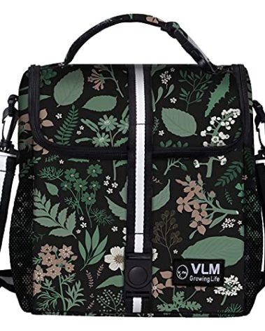 VLM Lunch Box for Women, Insulated Lunch Bag Women with Adjustable Shoulder Strap, Cute Lunch Tote Bag for Work,Picnic,Camping