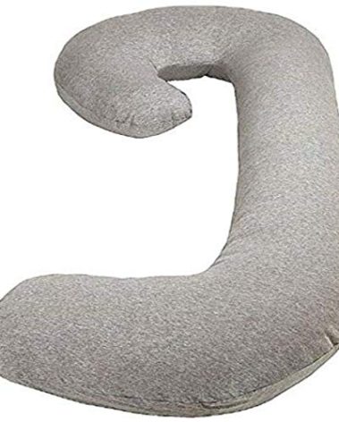 Snoogle Chic Jersey - Snoogle Replacement Cover with Zipper for Easy Use - Heather Gray