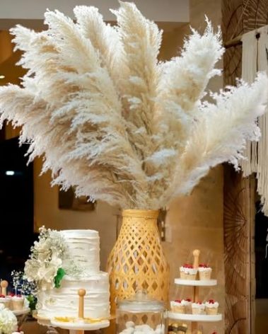20pcs 40'' Pampas Grass Tall Decor - Pompas Floral, Tall Pampas Grass for Floor Vases, Living Room Floor, Floor Plants, Plumas para, and Grass Wall Decor