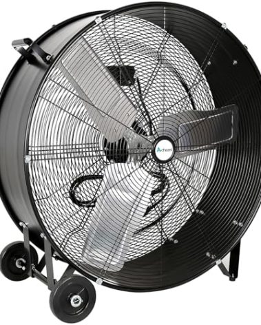 ACHAZEL 13000 CFM 30 inch High Velocity Drum Fan, Heavy Duty Industrial Shop Fan, Ideal for Warehouse, Garage, Commercial and Industrial Use, 9FT Cord UL Listed