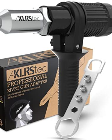 KLRStec Professional Rivet Gun Adapter - Rivet Attachment for Cordless Screwdrivers and Drills - Easy processing for Pop Rivets
