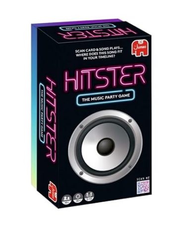 Jumbo Hitster - The Music Party Card Game, Fun Music Quiz Card Game, 2-10 Players - 300 Plus Iconic Music Hits - Great for Adult and Family Game Night