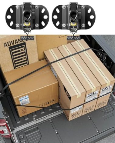 SZYANG 2PCS Retractable Ratchet Straps Compatible with 2015-2025 Ford F150 Retractable Tie Down Straps Replacement for 2015-2025 Ford F-150 Accessories