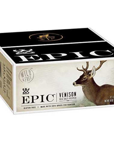 Epic Provisions Venison Sea Salt & Pepper Bars 12 count