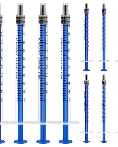 OFFCUP 10 Packs Plastic Syringes, 1ml Syringe for Liquid Ndividually Sealed Syringes Without Needles for Oral Syringe Baby Medicine Syringe Colostrum Collector Syringes Pet Feeding Needle