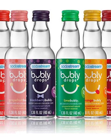 SodaStream - Bubly Fruit Drops for Sparkling Water | Natural Fruit Flavor | Zero Calories, No Sweeteners | Create Your Own Bubly with SodaStream | Variety Pack, Bubly Original, Pack of 6 | 8 Fl Oz