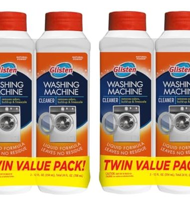 Glisten Washer Magic Washing Machine Cleaner and Deodorizer, 4 Bottles