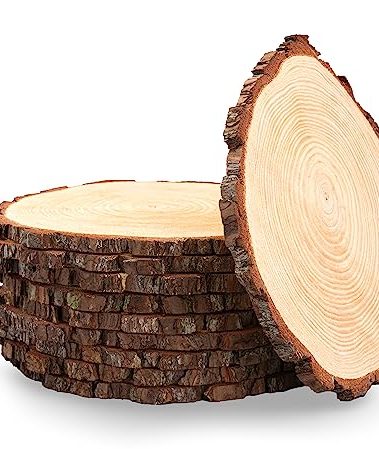 Set of (10) 13-14 inch Wood Slices for centerpieces! Wood Slice centerpieces, Wood Rounds, Tree Slices, Wood Plate Chargers (13-14 inch)