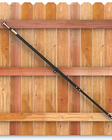 True Latch 7' Telescopic Gate Brace - Wood Privacy Fence Anti Sag Gate Kit - Gate Hardware Kit for Outdoor Wooden Fence Gates, 1 PATENTED USA made brace (7' Telescopic (44" - 84"), Black)