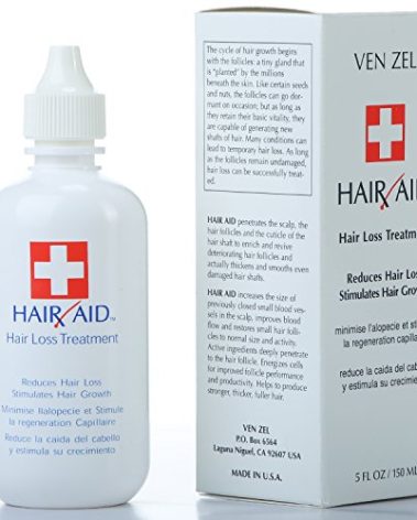 REXSOL Hair Aid Hair Loss Treatment | Stimulates Hair Growth | With pure Vitamin C & E | Yeast Cell Derivatives | Ginseng, Rosemary, Burdock & Ginkgo Biloba Extract. (150 ml / 5 fl oz)