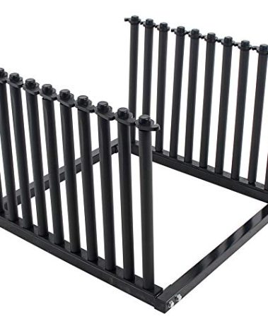 TCP Global 9-Lite Truck Bed Windshield Rack - Mobile 9 Slot Auto Glass Cargo Protection Management Rack - Safety Rubber Foam Pads, Mast Locks - Replacement Windshield Window Holder