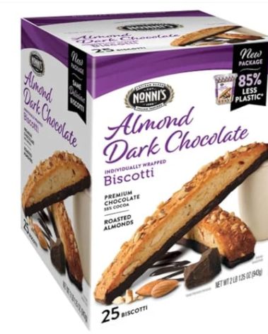 Nonni's Almond Dark Chocolate Biscotti: 25 Count, 2lb,1.25 oz (943 g)