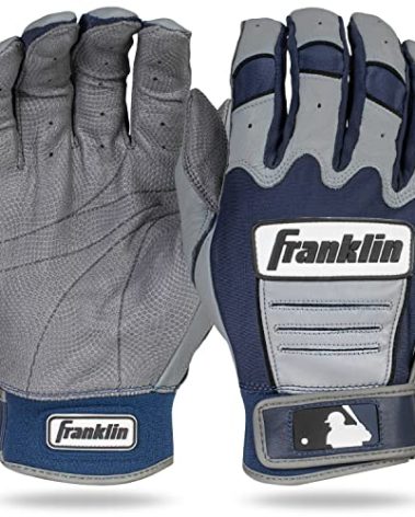 Franklin Sports MLB CFX Pro Baseball Batting Gloves - Gray/Navy - Adult Large