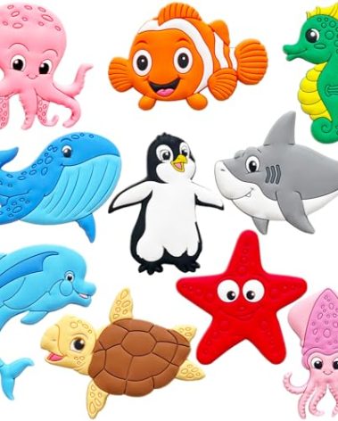 Toddler Fridge Magnets for Kids - Kid Refrigerator Magnets for Toddlers - Ocean Animal Magnets for Fridge - Toddler Magnets for Refrigerator - Big Magnetic Animals - Educational Magnet for Whiteboard