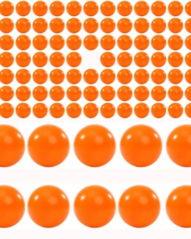 Lambid 100 Counts 68 Cal. Hard Nylon Projectiles 68 Caliber Plastic Ammo Kinetic Rounds Fit for Byrna SD, Salt Supply S2 and T4E HDR Less Lethal Balls for Target Practice and Home Defense