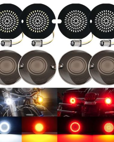 ANONEMOTO 2024 Brightness 3 1/4" LED Turn Signals 1157 Led Lights Compatible for Harley Davidson Road King Electra Glide Ultra Classic Custom Dynamic Road Glide