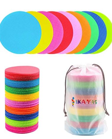 81 Pcs Carpet Spots Markers Floor Dots Carpet Circles Carpet Markers for Classroom Elementary School Teacher Supplies, Carpet Floor Dots Spots for Kids Social Distancing