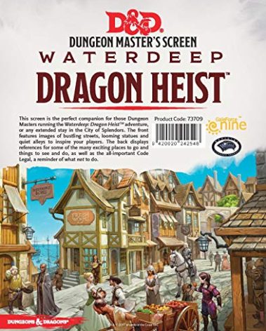 Gale Force Nine Waterdeep Dragon Heist - DM Screen, Multicolor (GFN73709)