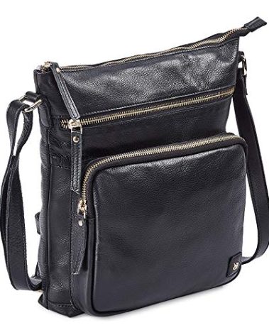 Real Leather Crossbody Bags Purses for Women Shoulder Handbags Crossover Handmade Stylish Trendy Pocketbook (Black Nappa)