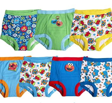 Sesame Street Unisex Baby With Elmo, Cookie Monster And Big Bird Includes Stickers Success Chart Sizes 18m, 2t, 3t, 4t Potty Training Pants Multipack, 7-pack Training Pant_a, 2T US