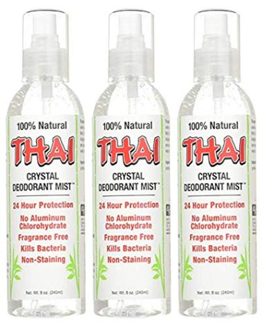 Thai Deodorant Stone Crystal Mist Natural Deodorant Spray 8 oz. Bundle (Pack Of 3)