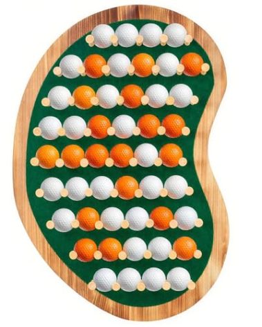 40 Golf Ball Collection Display Case Cabinet Holder Rack Wall Mount Golf Gifts for The Golf Enthusiast - Golf Display Box Unique Putting Green Shape
