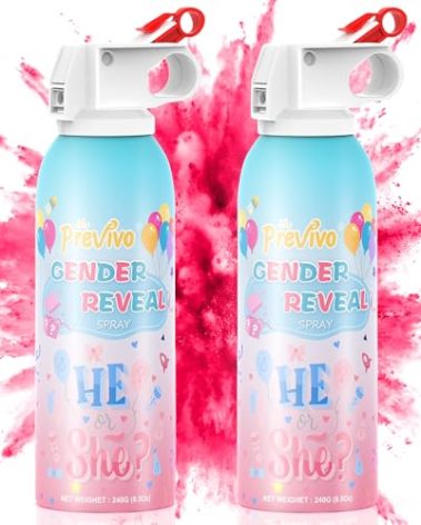 Reveal Fire Extinguisher Set -Gender Reveal Color Smoke Powder Spray - 100% Biodegradable Party Supplies- For Memorable Baby Gender Reveal Decorations & Ideas(Pink)