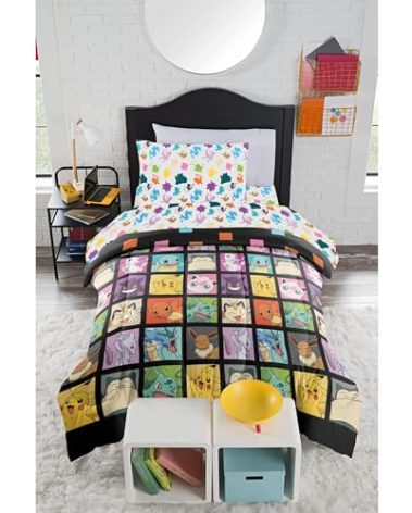 Pokémon, "Kanto Favorites" Twin Bed in a Bag Set, 64" x 86", Twin, Multi Color