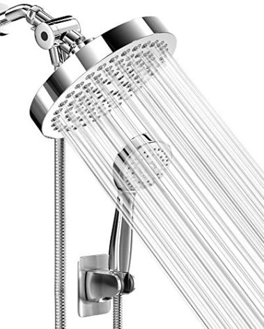 Shower Head With Handheld Combo, 6 Inch High Pressure Rainfall Showerhead With Hand Held 70 Inch Hose for Bath - Adjustable Swivel Shower Head Spray Anti-leak Nozzles - Universal Fit