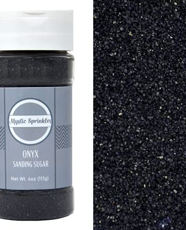Mystic Sprinkles Sanding Sugar 4oz Bottles (Onyx - Black Sanding Sugar 4oz)