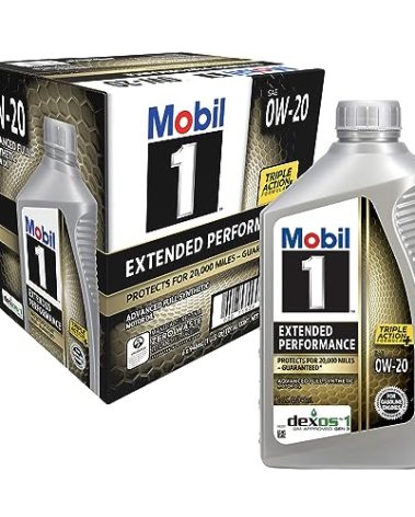 Mobil 1 Extended Performance Full Synthetic Motor Oil 0W-20, 1 Quart (6-pack)