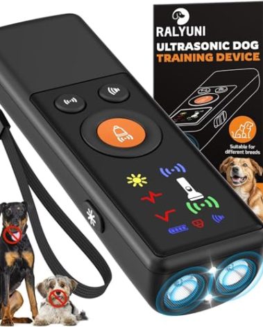 Ultrasonic Dog Bark Deterrent Device, Anti-Barking Control Device with LCD Screen & 3 Modes, Dog Training Tools to Stop Bad Behaviors, Safe Trainer Up to 35ft for Indoor Outdoor Use-04