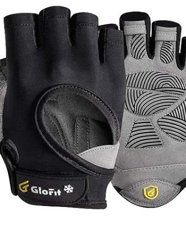 Glofit Workout Gloves for Women Men, Lightweight Weight Lifting Glove Breathable Fingerless Gym Gloves, Exercise, Fitness, Training, Cycling