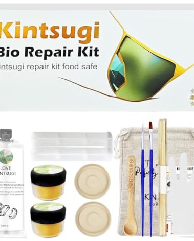 Kintsugi Repair Kit Gold，Kintsugi Repair Kit Food Safety Quickly Repair Your Precious and Meaningful Pottery，Japanese Gold Repair Kit Can Be Used to Repair Ceramics, Glass, Pottery