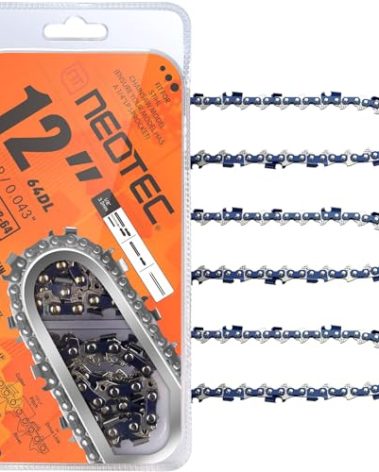 NEOTEC 12 Inch Chainsaw Chain 1/4 Pitch .043 Gauge 64 Drive Links - Fit for 71 PM3 64 Stihl - 3 Chains