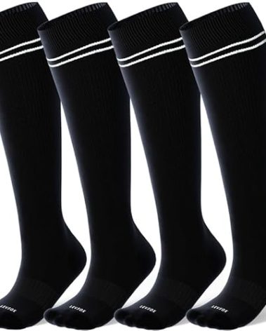 LEVSOX Compression Socks for Pregnant Women 20-30 mmHg Knee High Cute Funny Mens Supports Socks for Nurses, Medical, Travel