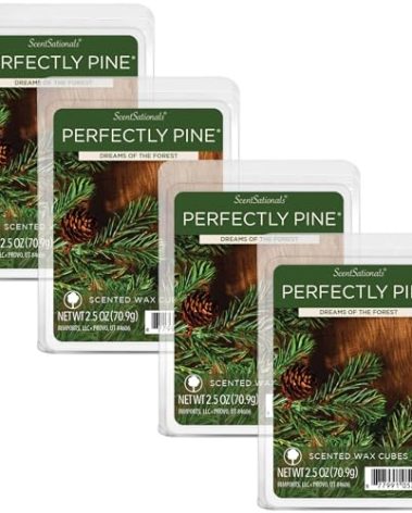 Scentsationals Wax Melts - Perfectly Pine Scented Fragrance - Wax Cubes Pack, Air Freshener - 10oz (24-Cubes)