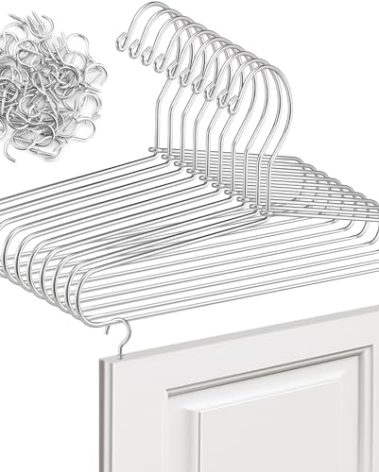 Beeveer 10 Pack Cabinet Door Painting Hanger 14.57 x 5.24 in Door Painting Brackets with 50 Pcs Zinc Plated Metal Screw-in Cup Hooks Paint Drying Rack Panels Rack Painter Tools DIY (Silver)