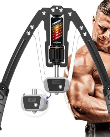 EAST MOUNT Twister Arm Exerciser with Counter Display-Adjustable 22-440lbs Hydraulic Power, Home Chest Expander, Shoulder Muscle Training Fitness Equipment, Arm Exercise Strengthener