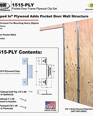 Johnson Prod. Pack of 2 Johnson Hardware Pocket Door Frame Clip Set